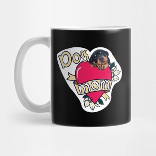 Rottweiler Dog Mom Tattoo Mug